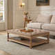 Knaresborough Button Back Coffee Table Pouffe - Oatmeal - DUSK