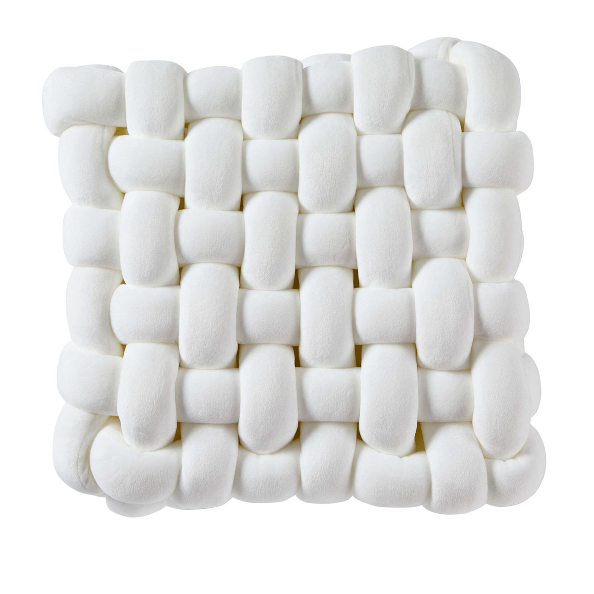 Knot Square Cushion - White - DUSK