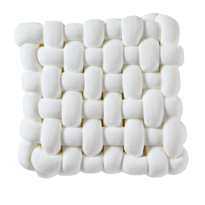 Knot Square Cushion - White - DUSK