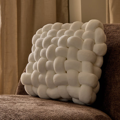 Knot Square Sofa Cushion - White - DUSK