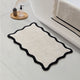 Kos Scalloped Bath Mat - Black - DUSK