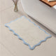 Kos Scalloped Bath Mat - Sky Blue - DUSK