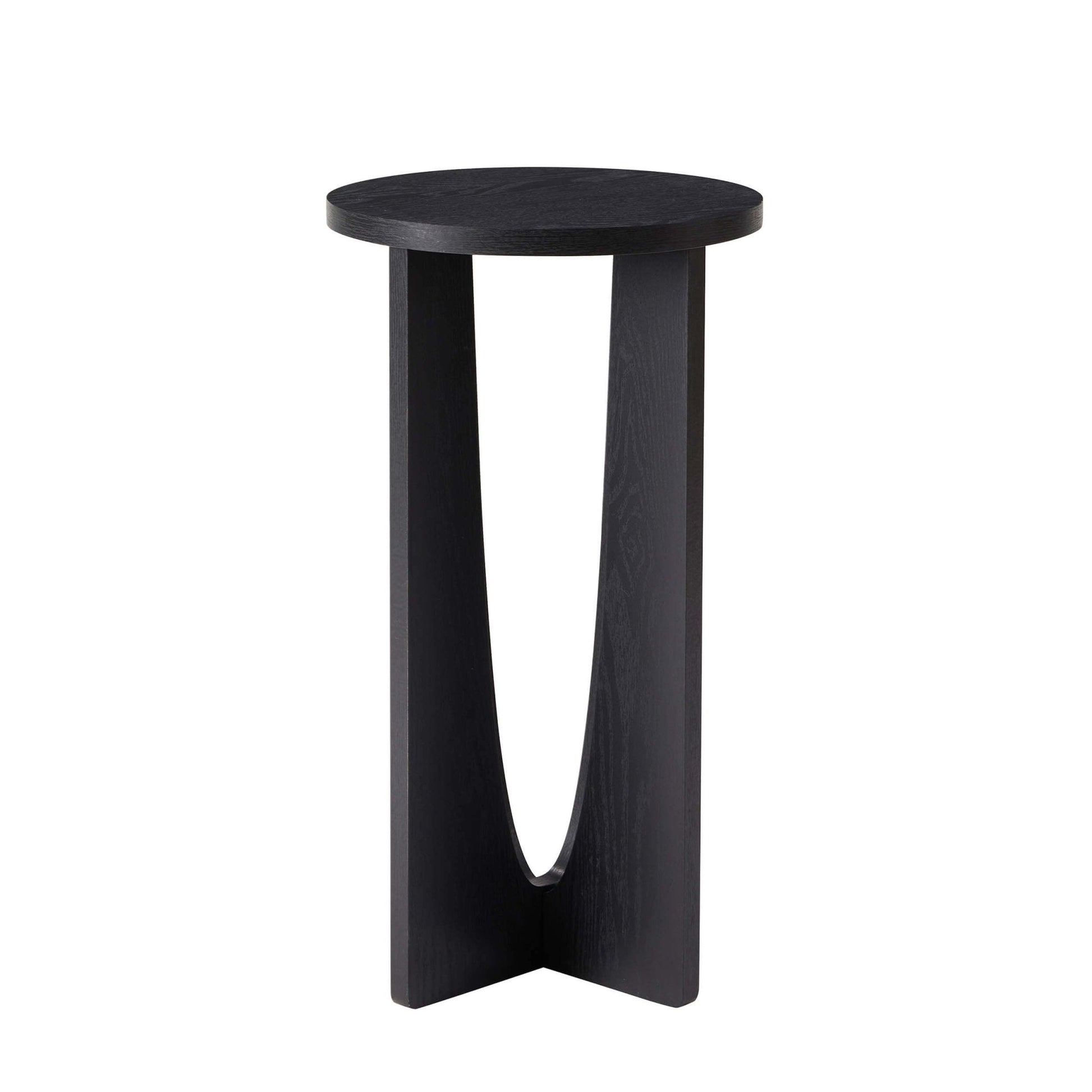 Lana Round Side Table - Black - DUSK