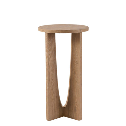 Lana Round Side Table - Light Wood - DUSK