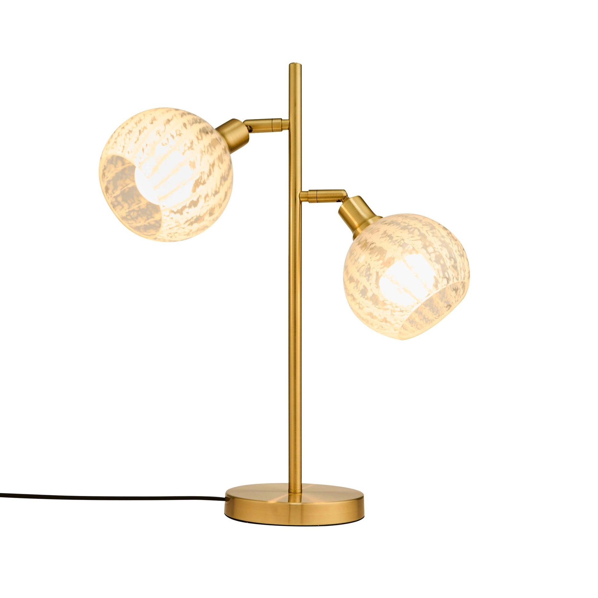 Layla Glass Shade Table Lamp - Gold - DUSK