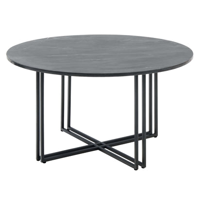 Leana Round Coffee Table - Dark Marble - DUSK