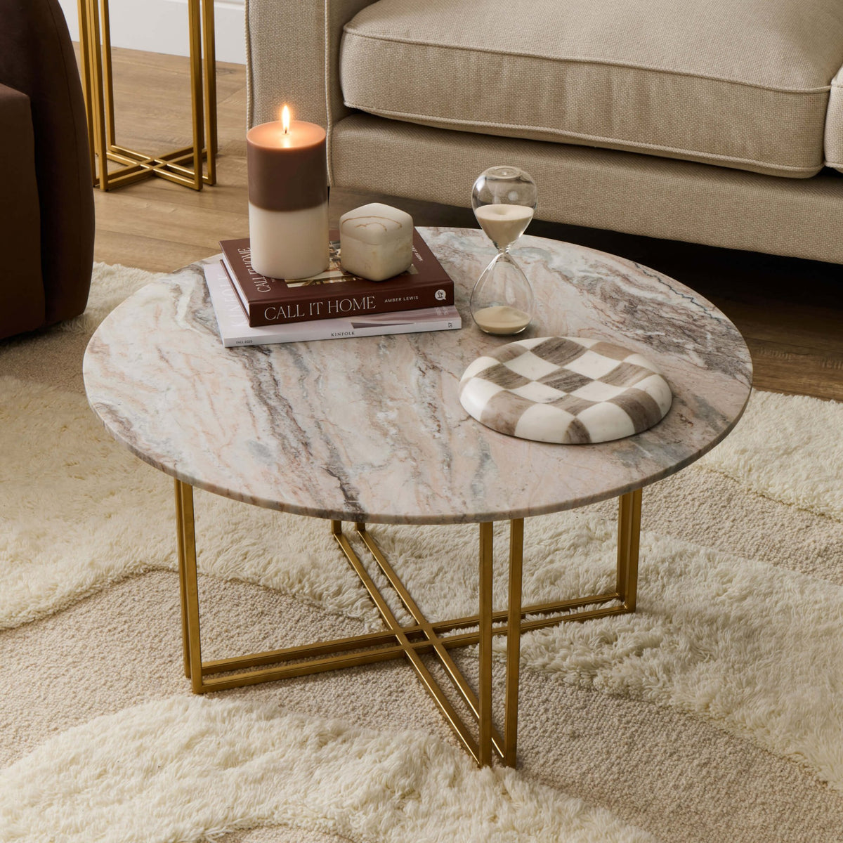 Leana Round Coffee Table - Marble - DUSK