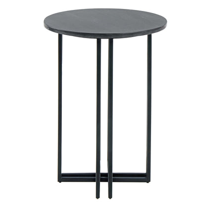 Leana Round Side Table - Dark Marble - DUSK