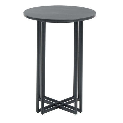 Leana Round Side Table - Dark Marble - DUSK