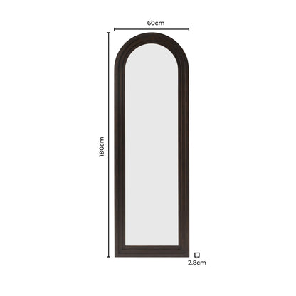 Lennon Arched Full Length Mirror - Walnut - DUSK