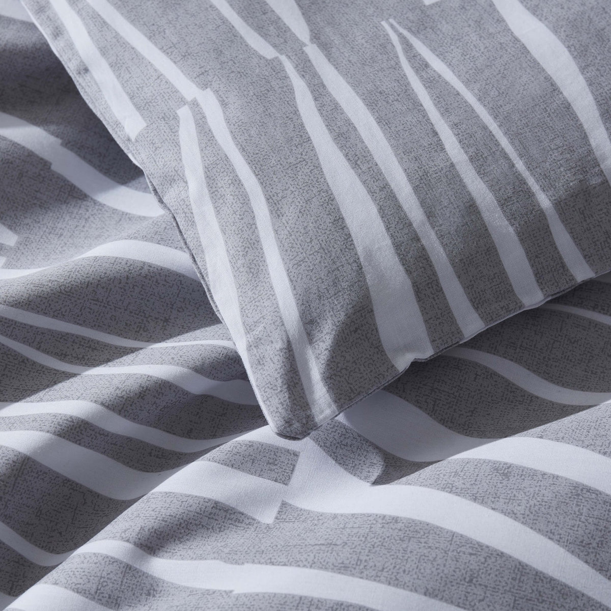 Lenox Duvet Cover & Pillowcase Set - Light Grey - DUSK