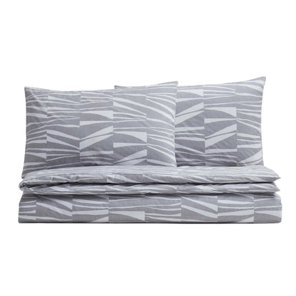 Lenox Duvet Cover & Pillowcase Set - Light Grey - DUSK