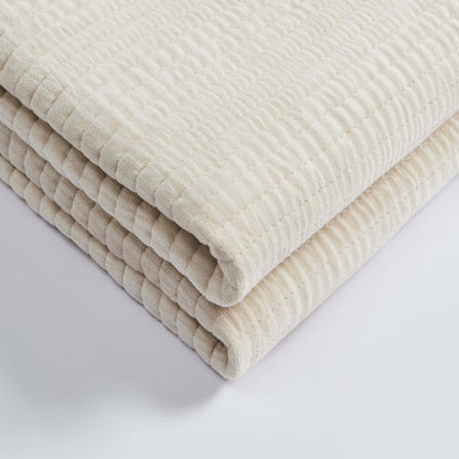 Leona Luxury Quilted Velvet Bedspread - Champagne - DUSK