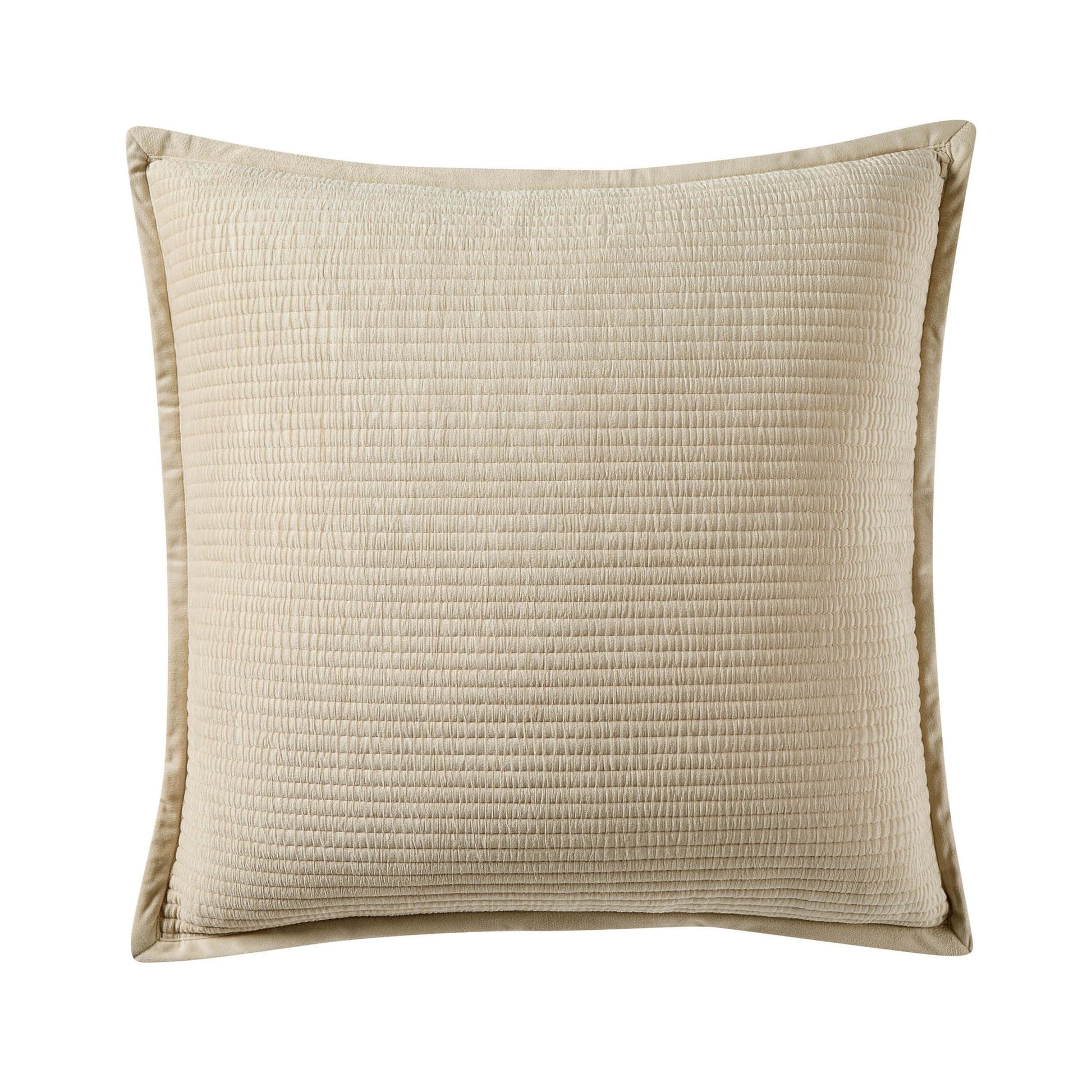 Leona Luxury Quilted Velvet Sofa Cushion Cover - Champagne - DUSK