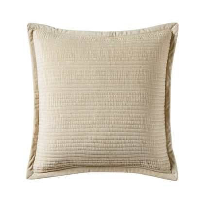 Leona Luxury Quilted Velvet Sofa Cushion Cover - Champagne - DUSK