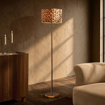 Leopard Print Floor Shade - Natural/Brown - DUSK