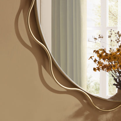 Liana Scallop Wall Mirror - Gold - DUSK