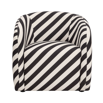 Liberty Accent Chair - Mono Stripe - DUSK