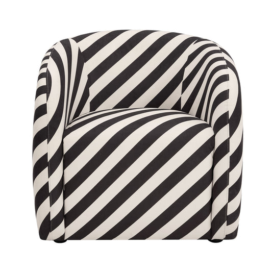 Liberty Accent Chair - Mono Stripe - DUSK