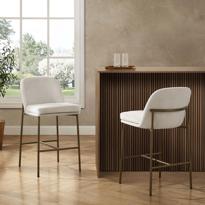 Lily Set of 2 Barstools - Ecru - DUSK