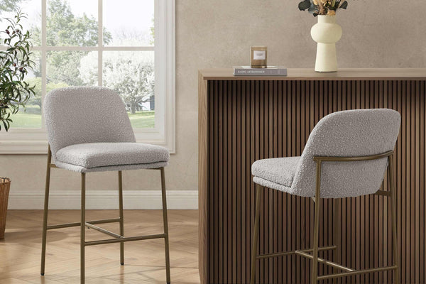 Lily Set of 2 Barstools - Taupe Boucle - DUSK