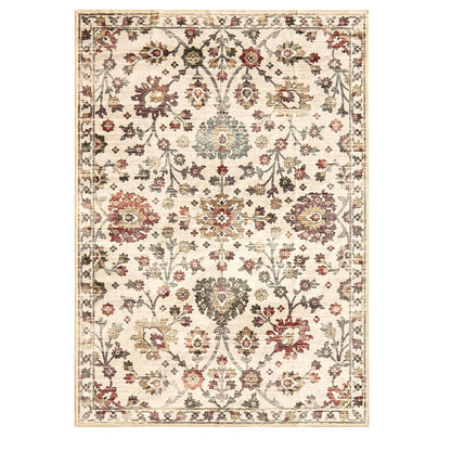 Lily Traditional Floral Rug - Natural/ Multi - DUSK