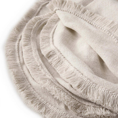Linen Blend Circle Table Cloth - Sand - DUSK