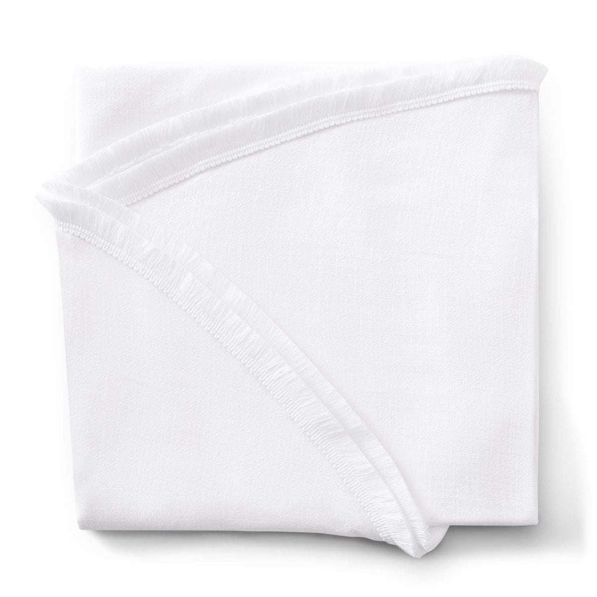 Linen Blend Circle Table Cloth - White - DUSK