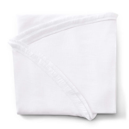 Linen Blend Circle Table Cloth - White - DUSK