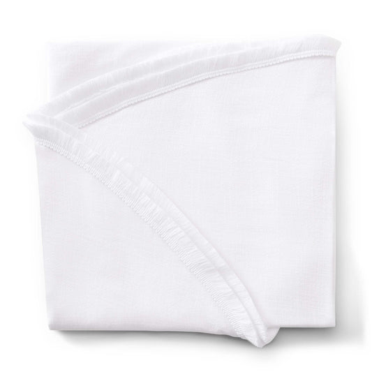 Linen Blend Circle Table Cloth - White - DUSK