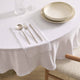 Linen Blend Circle Table Cloth - White - DUSK