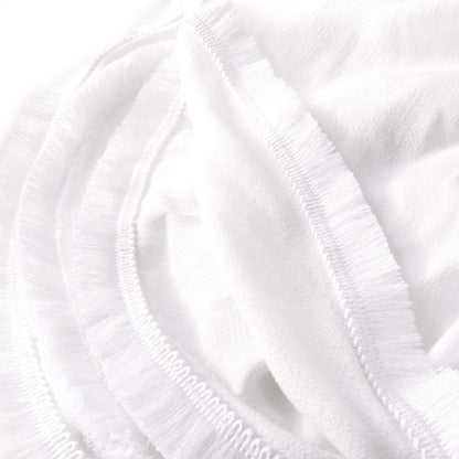 Linen Blend Circle Table Cloth - White - DUSK