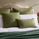 Linen Blend Cushion Cover - Olive Green - DUSK