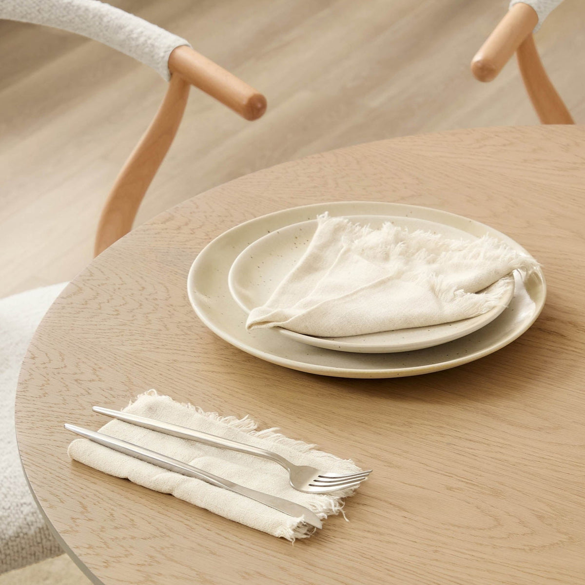 Linen Blend Set of 4 Napkins - Sand - DUSK