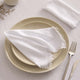 Linen Blend Set of 4 Napkins - White - DUSK