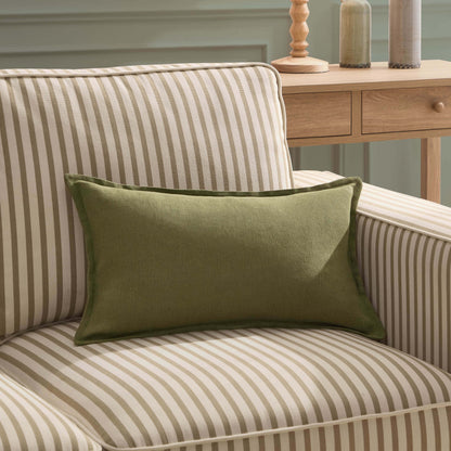 Linen Blend Sofa Cushion Cover - Olive Green - DUSK