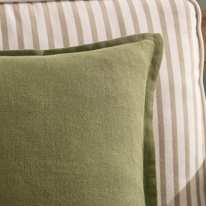 Linen Blend Sofa Cushion Cover - Olive Green - DUSK