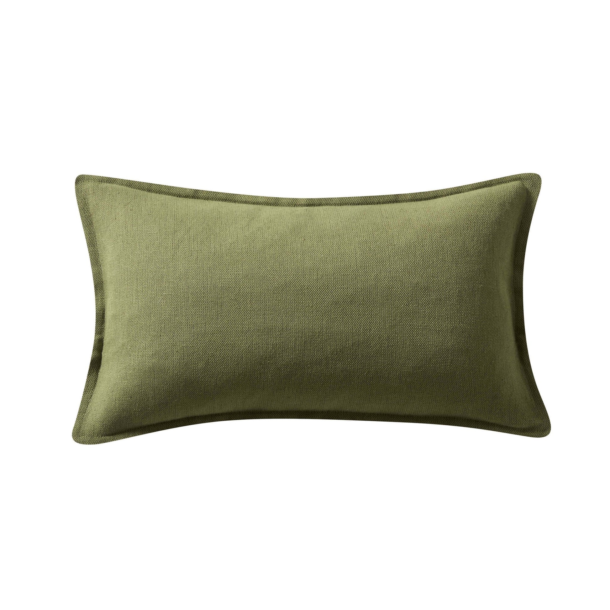 Linen Blend Sofa Cushion Cover - Olive Green - DUSK