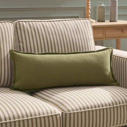 Linen Blend Sofa Cushion Cover - Olive Green - DUSK
