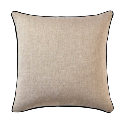 Linen Look Contrast Edge Sofa Cushion Cover - DUSK