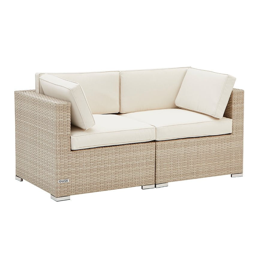 Lisbon 2 Seater Garden Sofa - Natural - DUSK