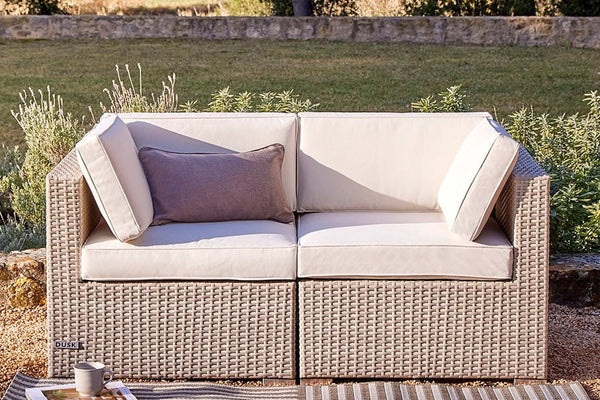 Lisbon 2 Seater Garden Sofa - Natural - DUSK