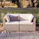 Lisbon 2 Seater Garden Sofa - Natural - DUSK