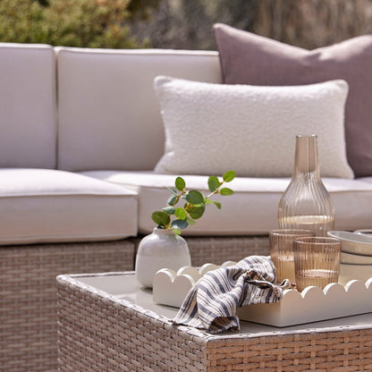 Lisbon 2 Seater Garden Sofa - Natural - DUSK