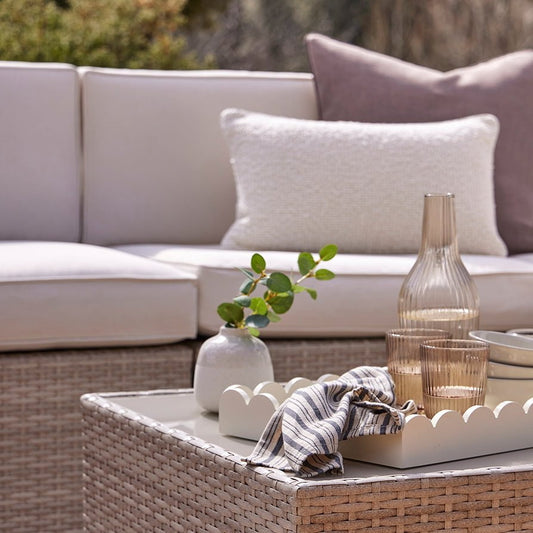 Lisbon 2 Seater Garden Sofa - Natural - DUSK