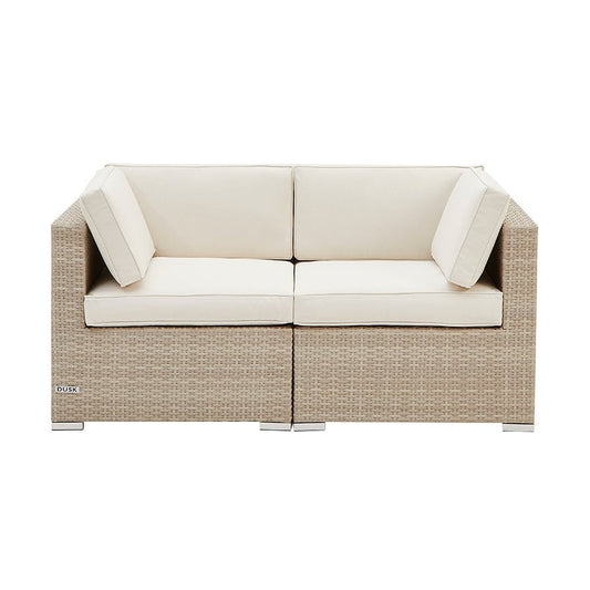 Lisbon 2 Seater Garden Sofa - Natural - DUSK