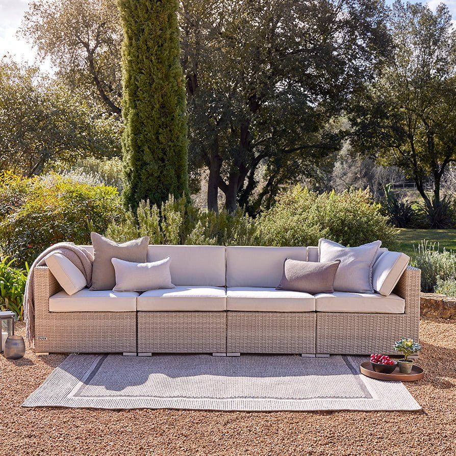 Lisbon 4 Seater Garden Sofa - Natural - DUSK