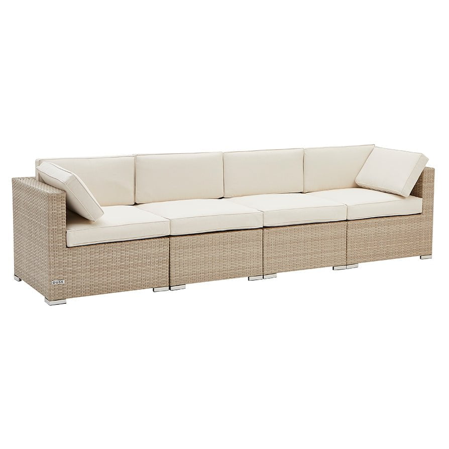 Lisbon 4 Seater Garden Sofa - Natural - DUSK