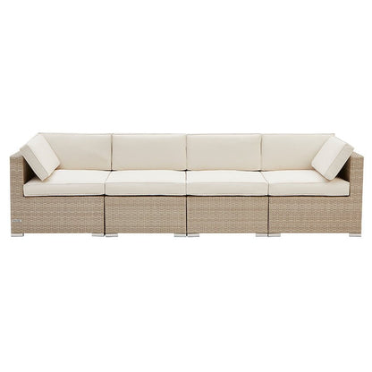 Lisbon 4 Seater Garden Sofa - Natural - DUSK