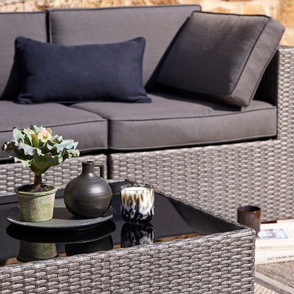 Lisbon Corner Garden Sofa - Grey - DUSK